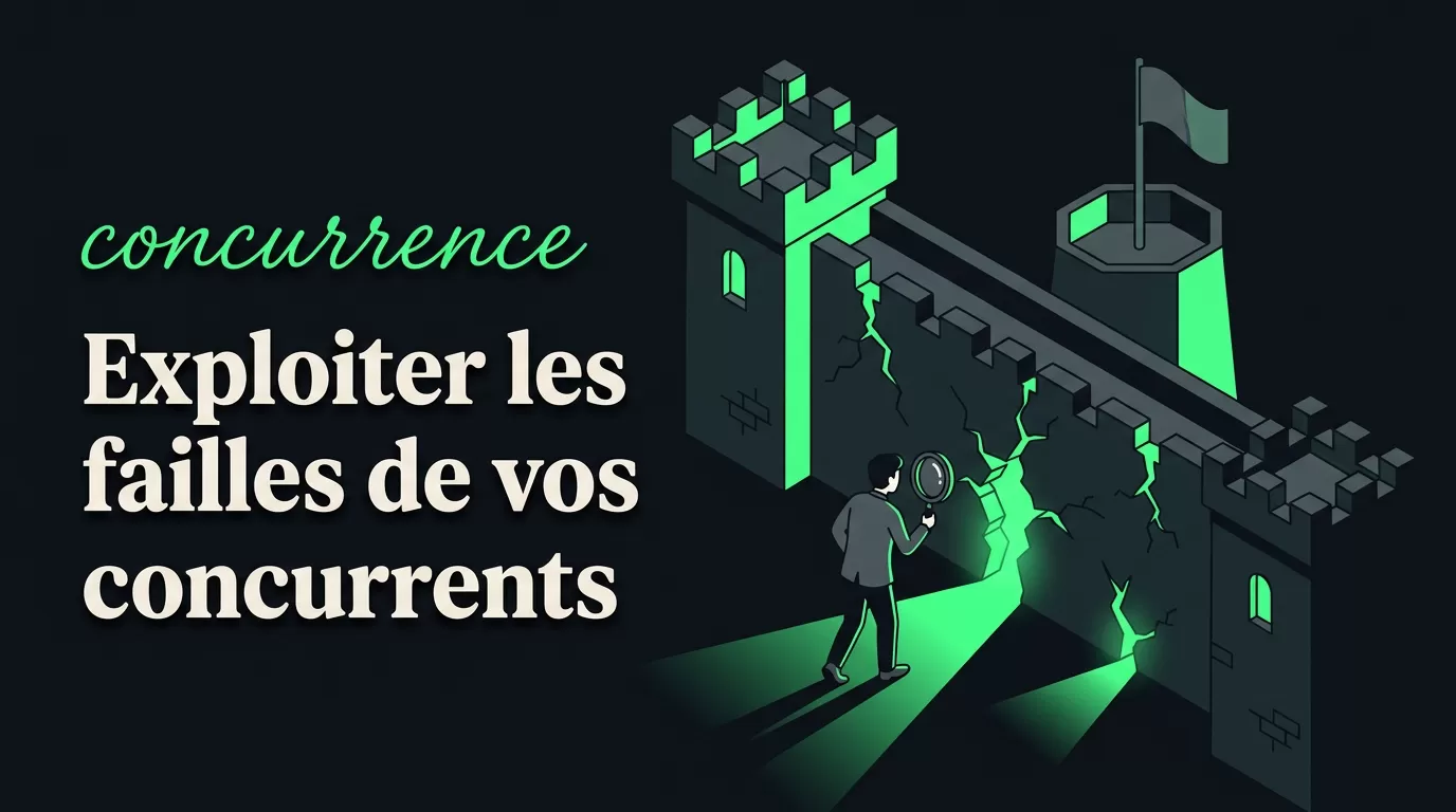 Comment transformer les faiblesses de vos concurrents en avantage stratégique